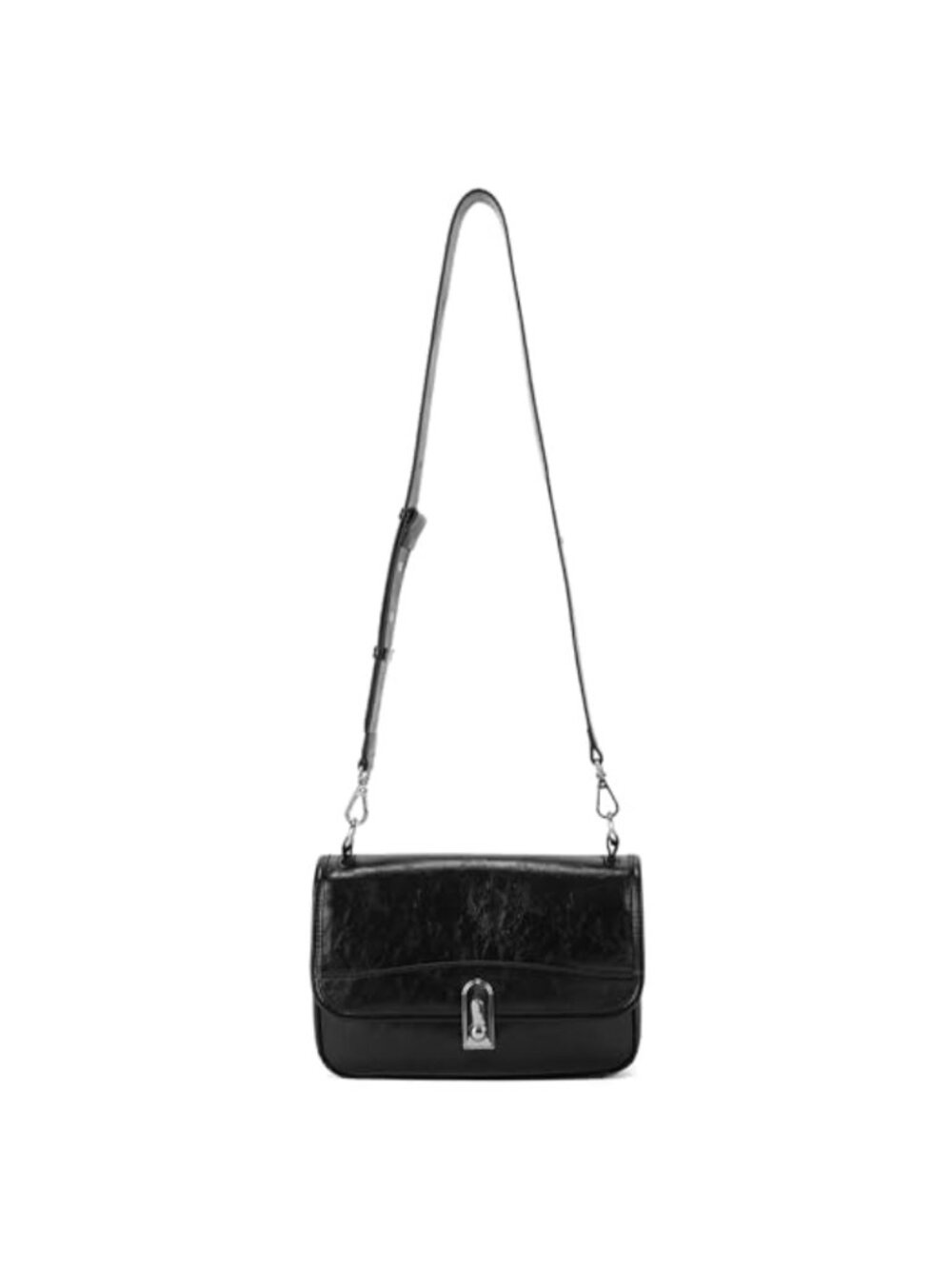 PU Leather Small Crossbody Shoulder Bag Removable Chain Strap